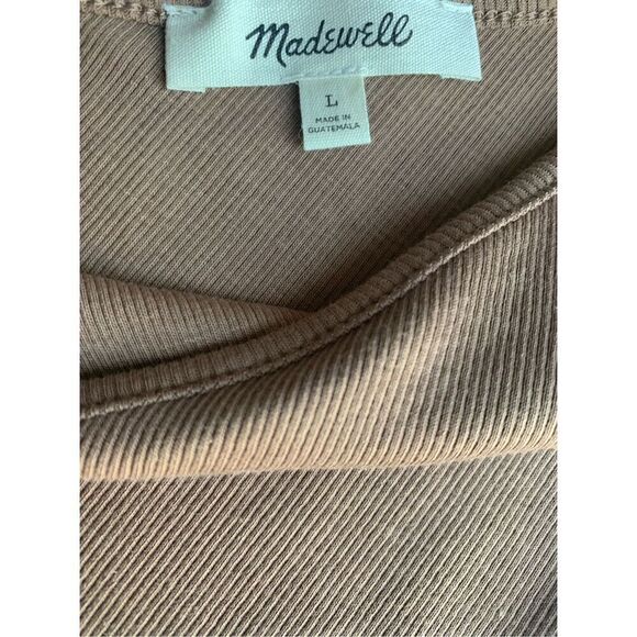 Madewell Supima Rib One-Shoulder Tank in Stable/brown - Picture 7 of 10